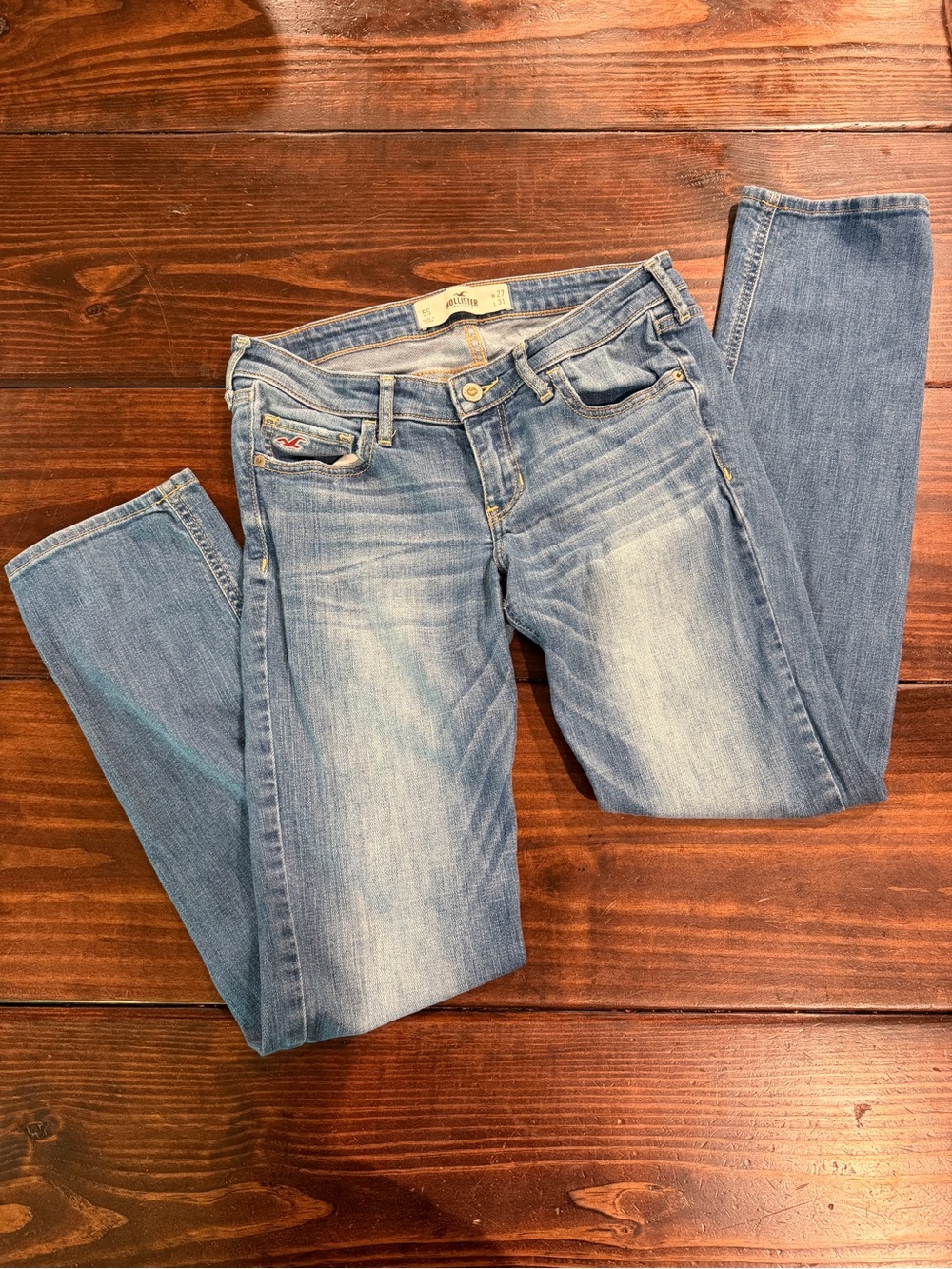 Hollister Light Blue Skinny Jeans — Faded Slim Cut